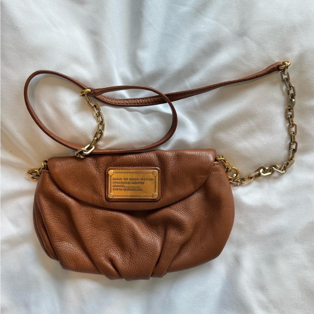 Marc by Marc Jacobs Karlie Brown Leather Crossbody Purse Bag